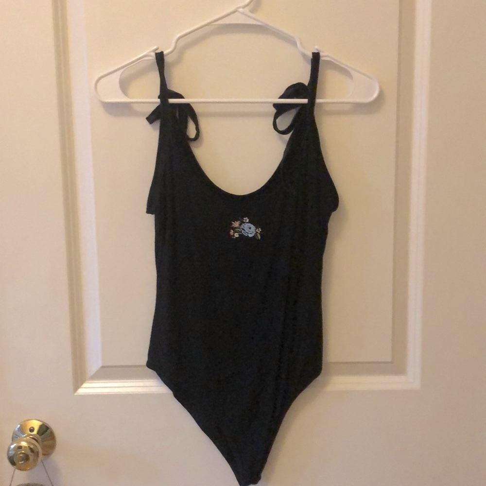 Kendall & Kylie flower embroidered bodysuit